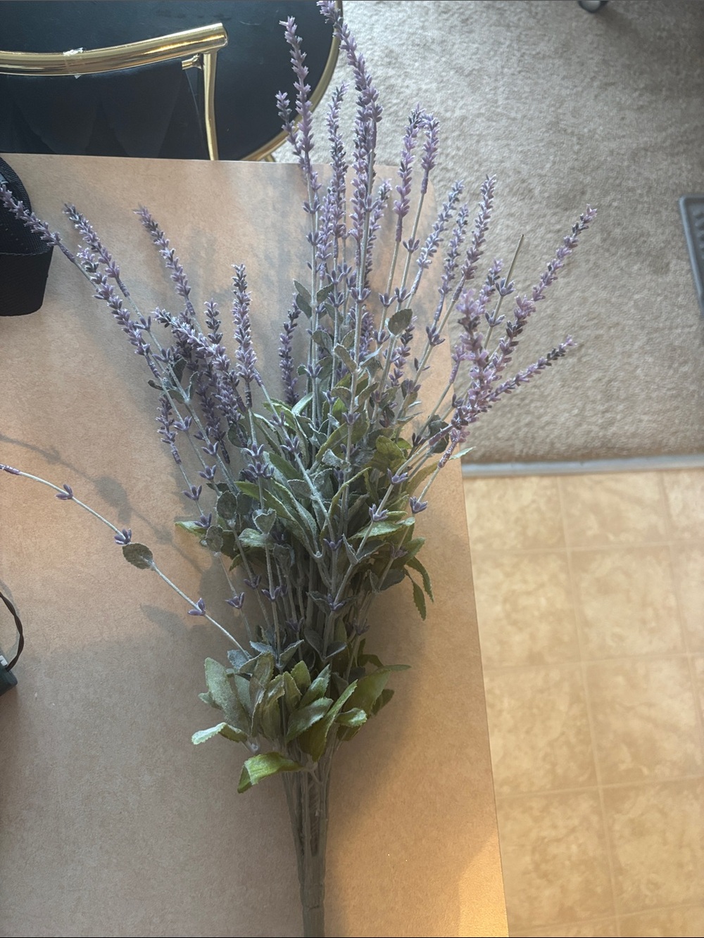 Lavender Spray Faux Floral Arrangement - Purple